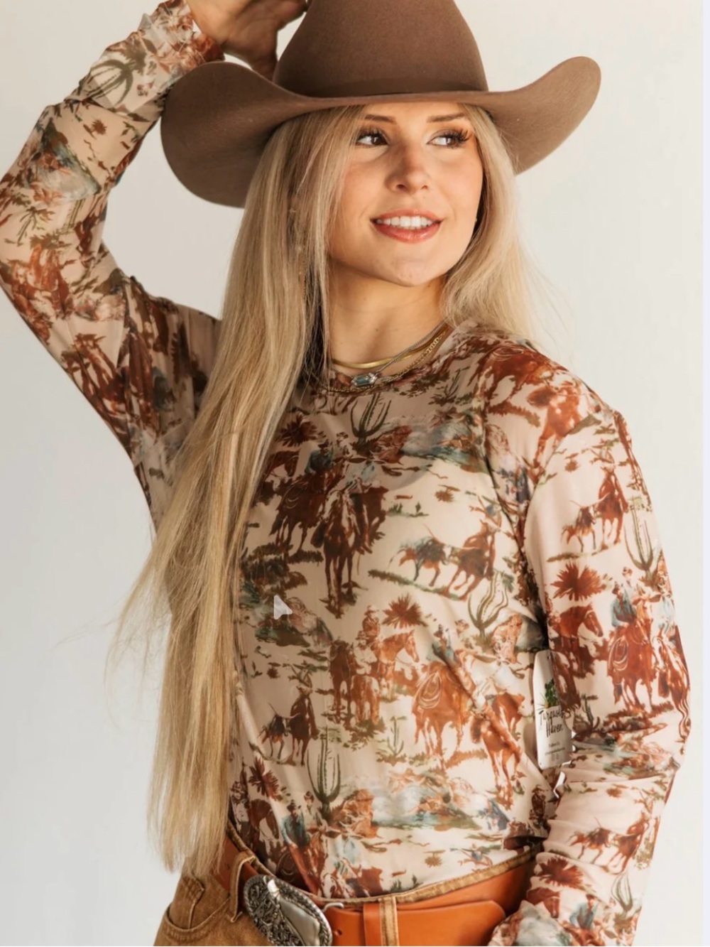 Western Mesh Top